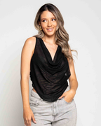 Top Orik Mesh Black