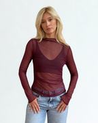 Lubau Mesh Burgundy