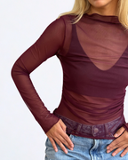 Lubau Mesh Burgundy