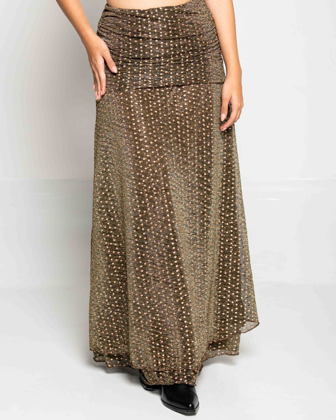 Falda Reva Brillos Dorados