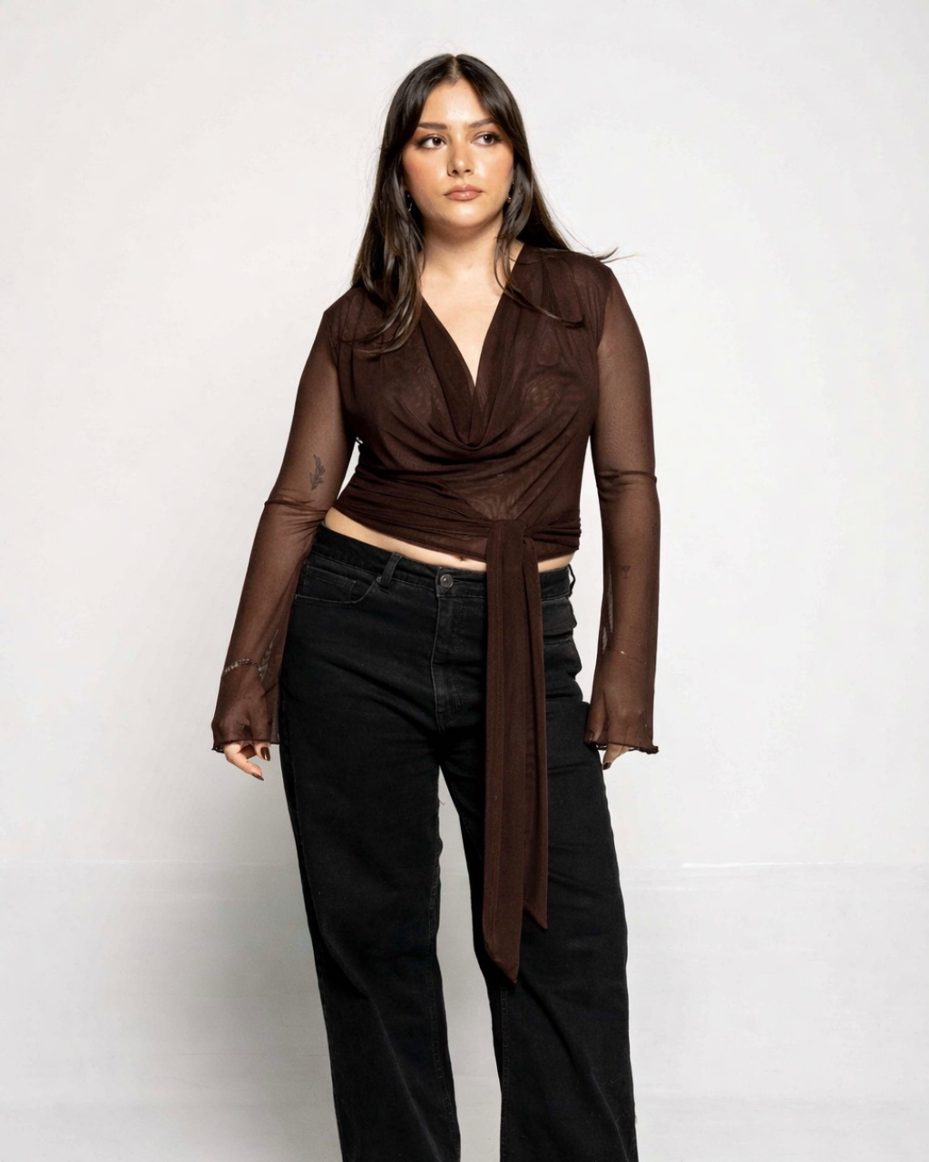 Top Ansa Dark Brown