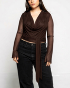 Top Ansa Dark Brown