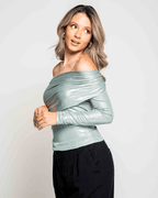 Top Syra Aqua Shinny - Nítida