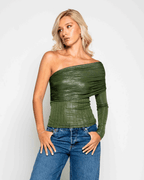 Top Syra Dark Shinny Green - Nítida