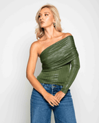 Top Syra Dark Shinny Green - Nítida